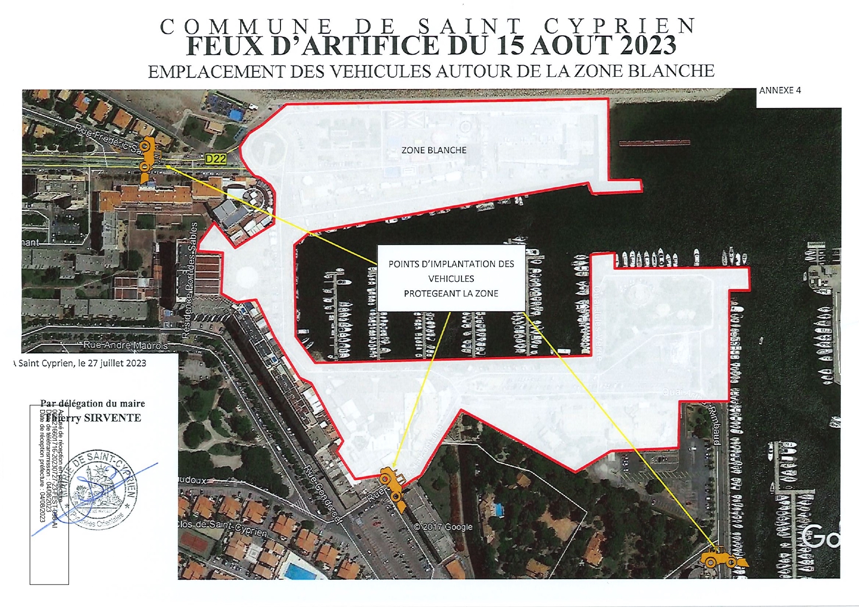plan zone blanche 15 août