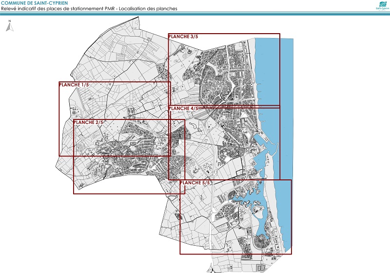 Relevé indicatif des places de stationnement PMR Saint-Cyprien