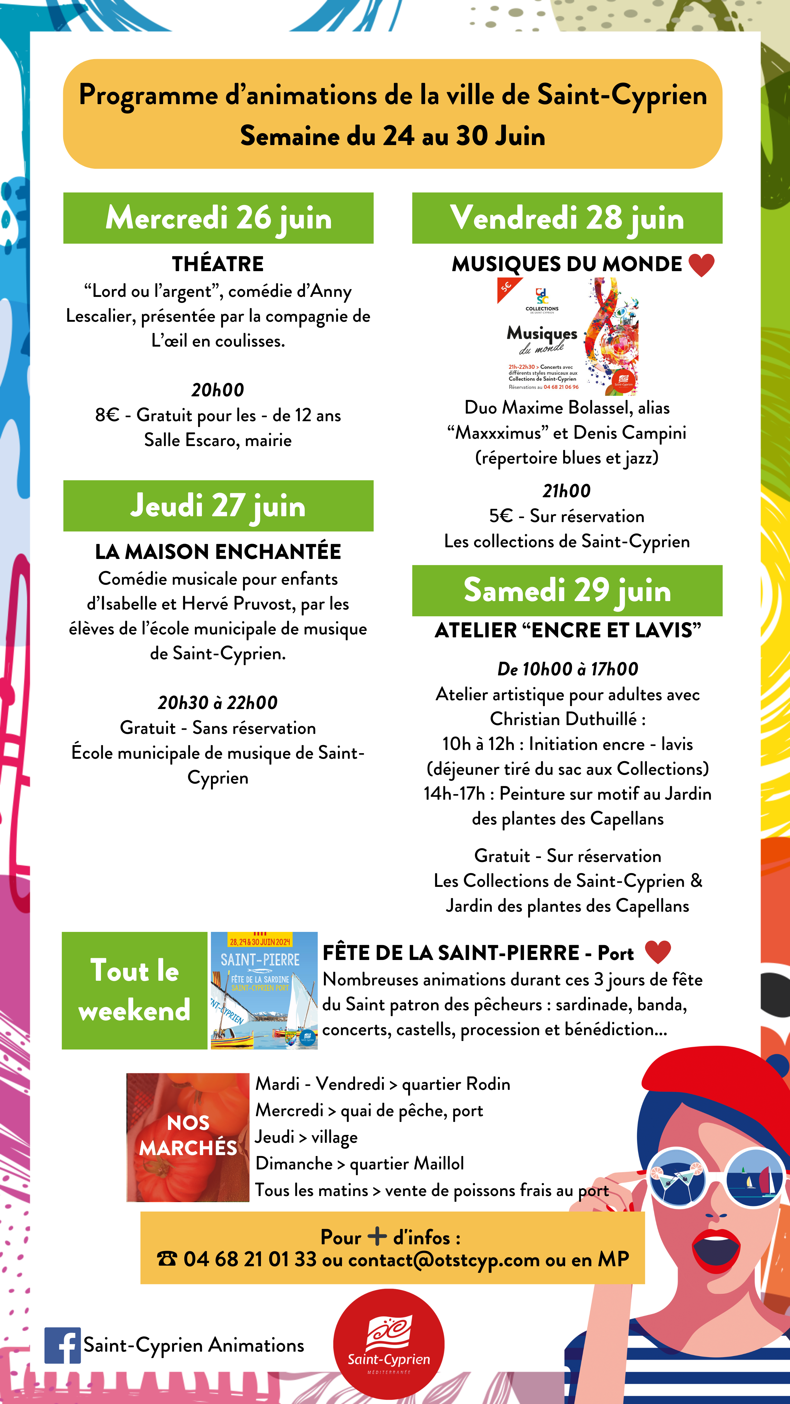 animations du 10 au 16 juin saint-cyprien 