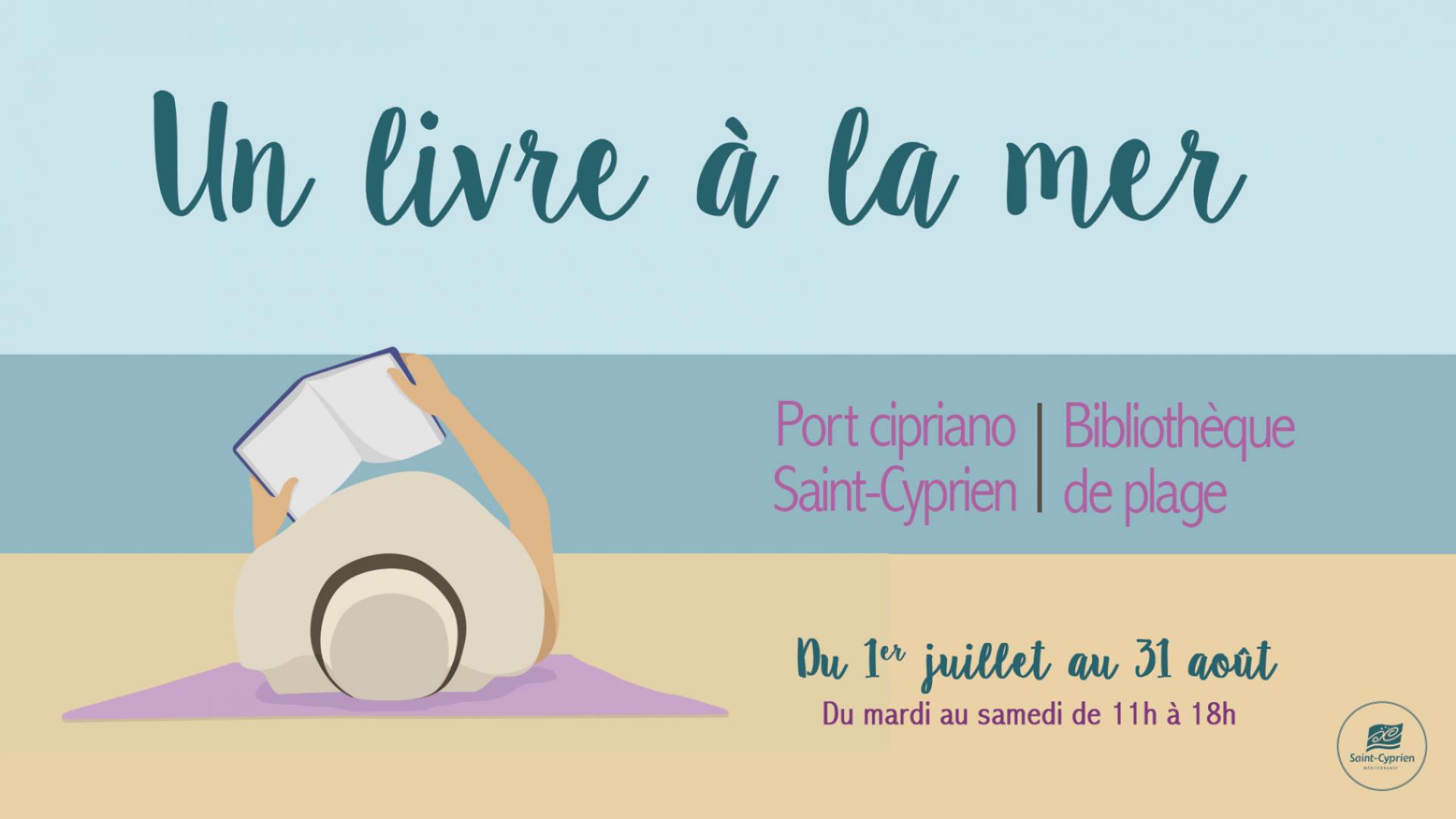 "UN LIVRE A LA MER" BIBLIOTHEQUE DE PLAGE PORT CIPRIANO