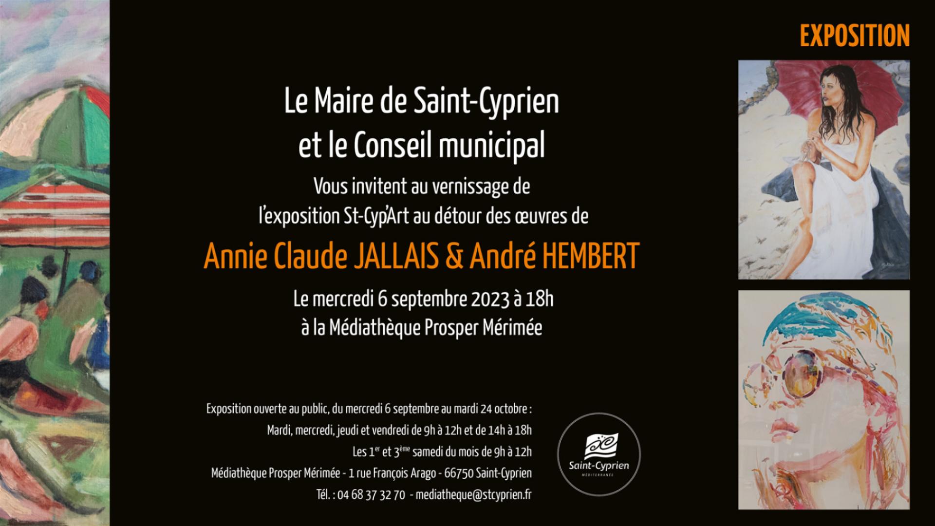 EXPOSITION ST-CYP'ART -  ANNIE-CLAUDE JALLAIS - ANDRE HEMBERT