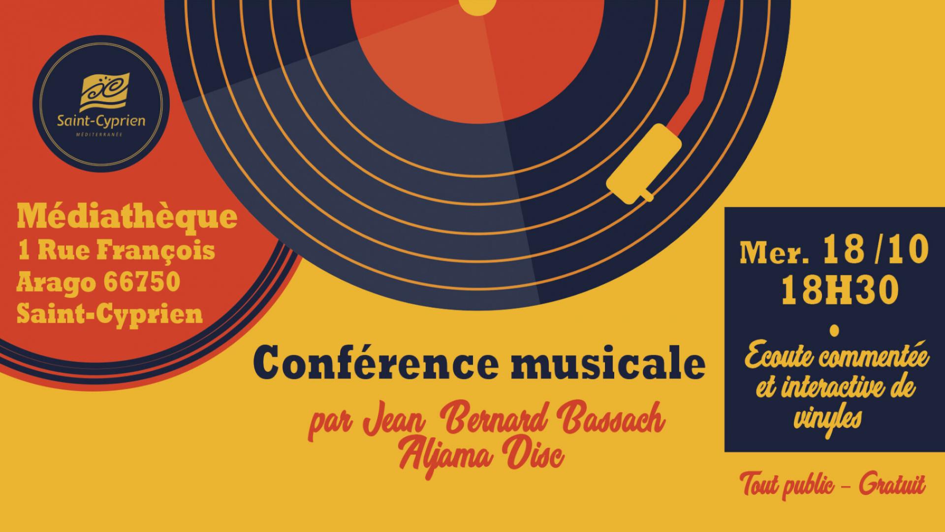 CONFERENCE MUSICALE COMMENTEE DE DISQUES VINYLES