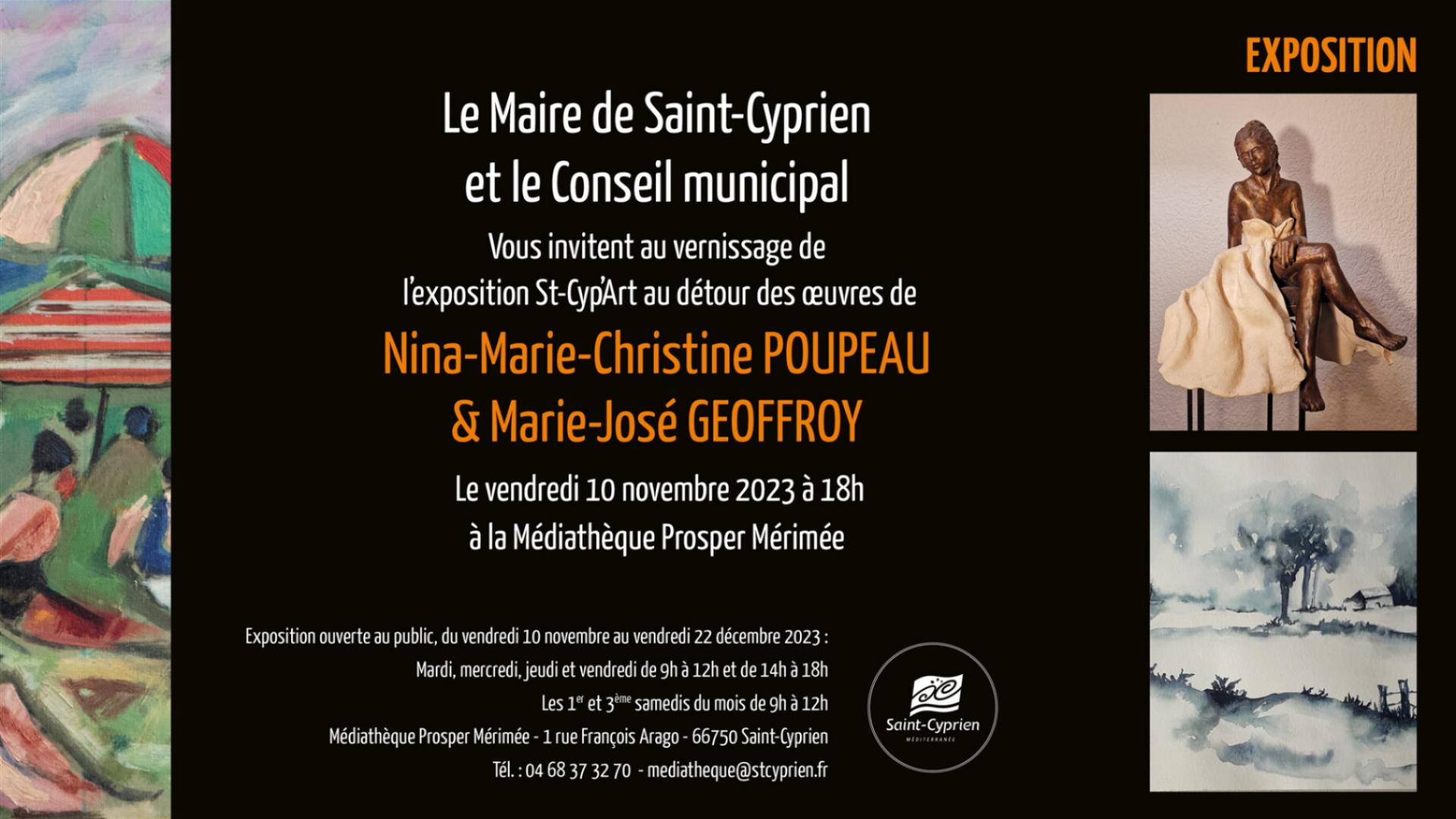 EXPOSITION ST-CYP'ART -  NINA-MARIE-CHRISTINE POUPEAU & MARIE-JOSE GEOFFROY