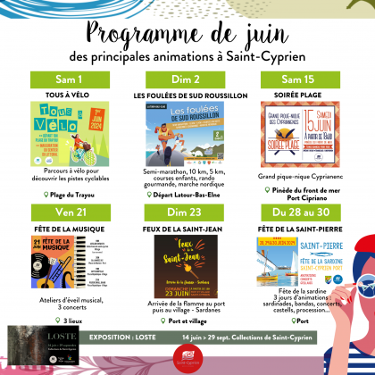 Les principales animations de juin