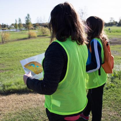 Course d'orientation au parc de la Prade